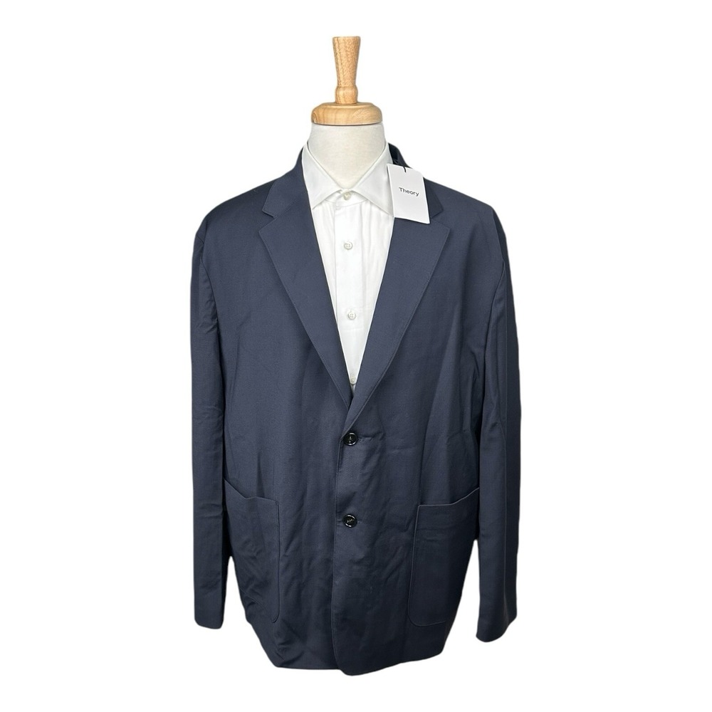 Theory Clinton Performance Wool Blend Suit Baltic Melange Gray 46R 38x30 NWT
